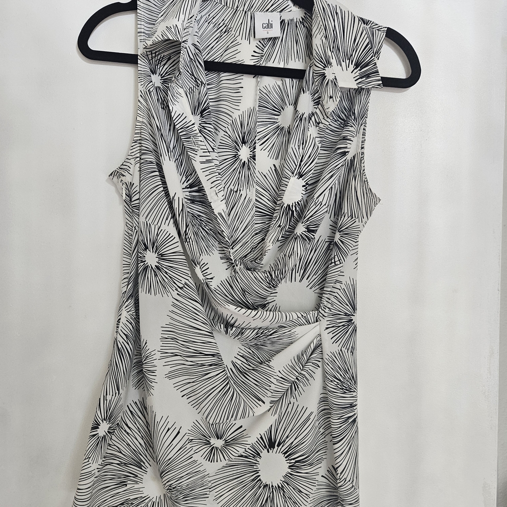 CAbi Monochrome Starburst Blouse